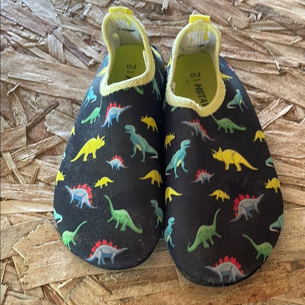 Black and Yellow Water Shoes with Elastic Slip-On Design